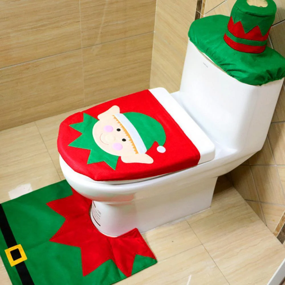 Christmas Toilet Seat Cover (1 set) - Image 5