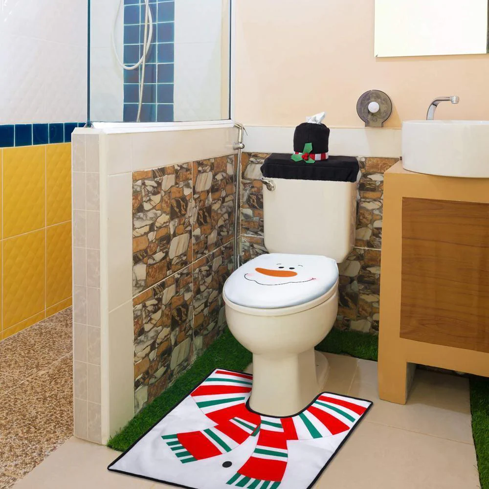 Christmas Toilet Seat Cover (1 set) - Image 6