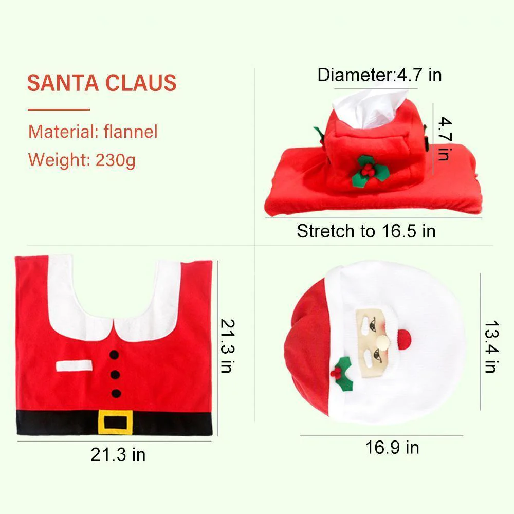 Christmas Toilet Seat Cover (1 set) - Image 9