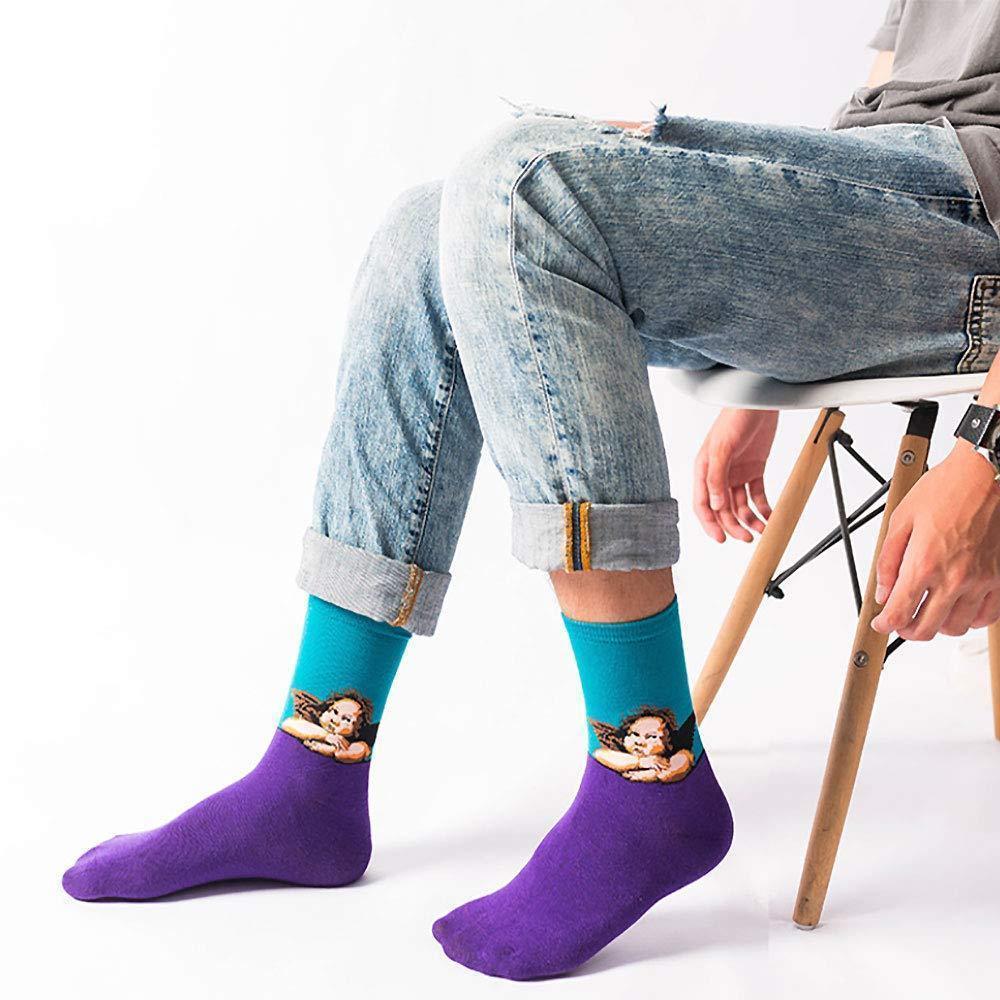 Classic Art Patterned Mid Socks - Image 5