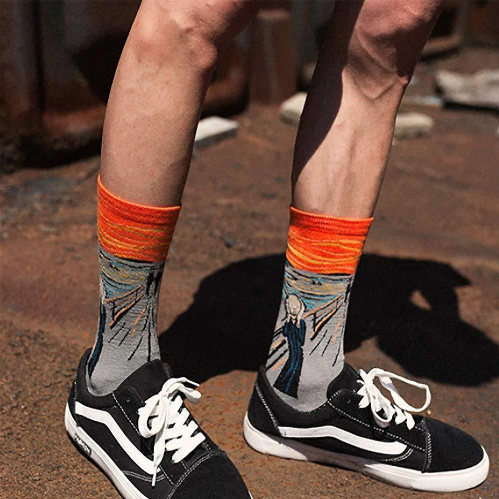 Classic Art Patterned Mid Socks - Image 6