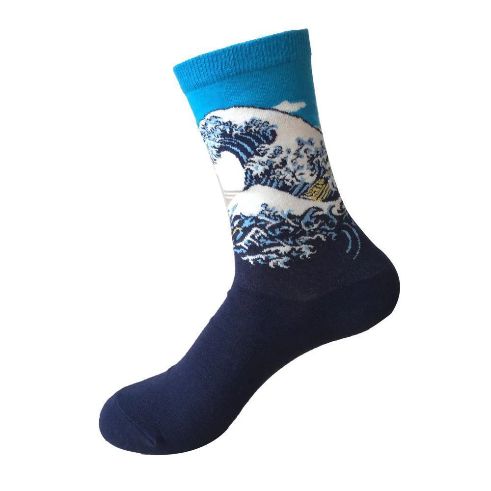 Classic Art Patterned Mid Socks - Image 9