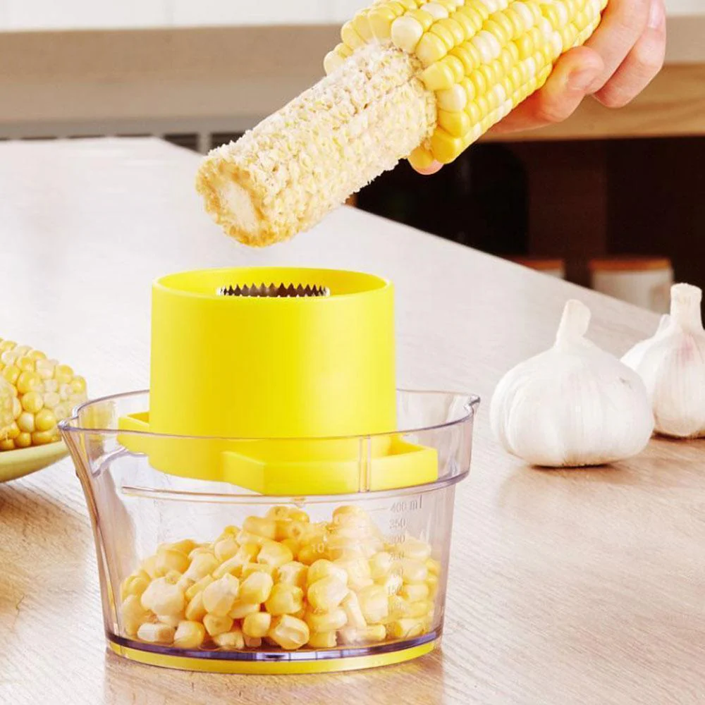 Cob Corn Stripper With Built-In Measuring Cup And Grater - Image 2