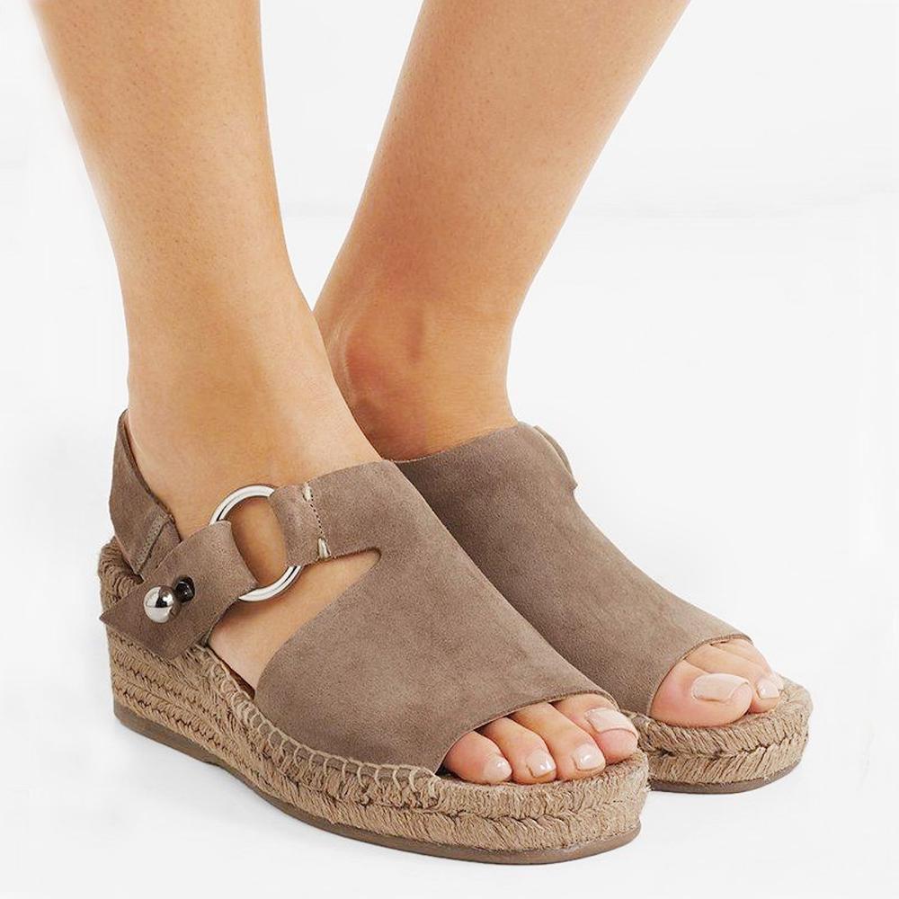 Comfortable Peep-toe Wedge Sandals - Image 3