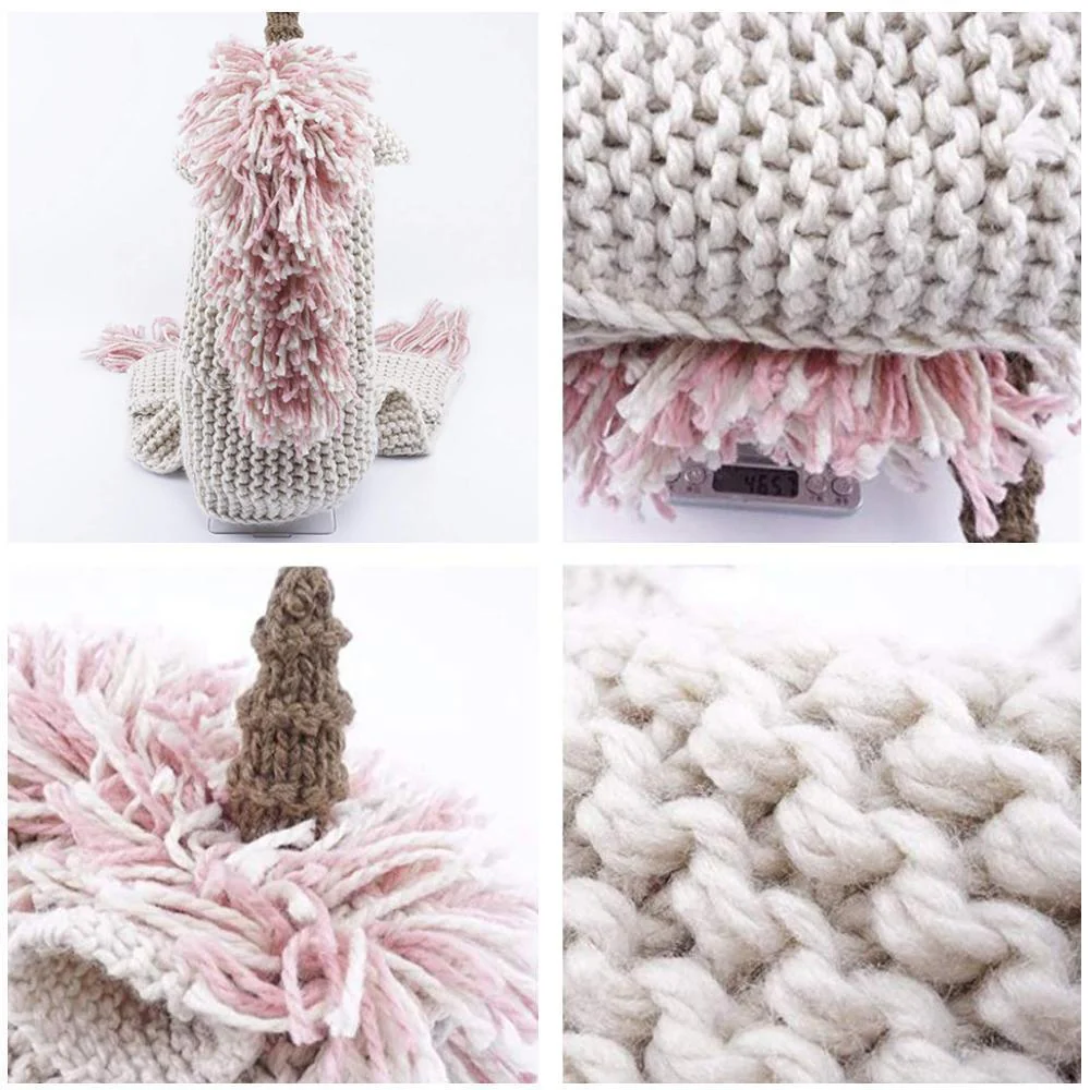 Crochet Cartoon Unicorn Winter Hat With Scarf Pocket - Image 10