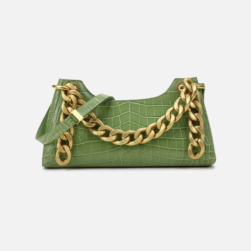 Crocodile Baguette chain Bag - Image 2