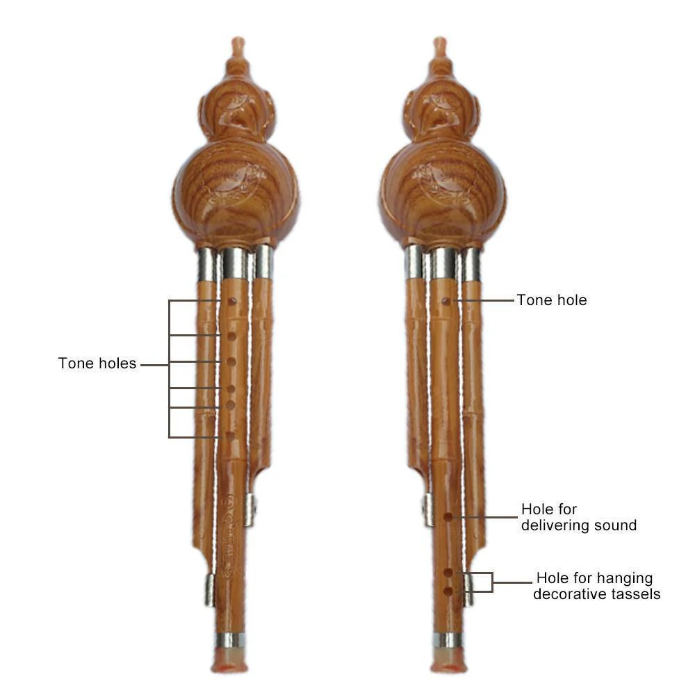Cucurbit Flute Ethnic Musical Instrument Key of C - Image 3