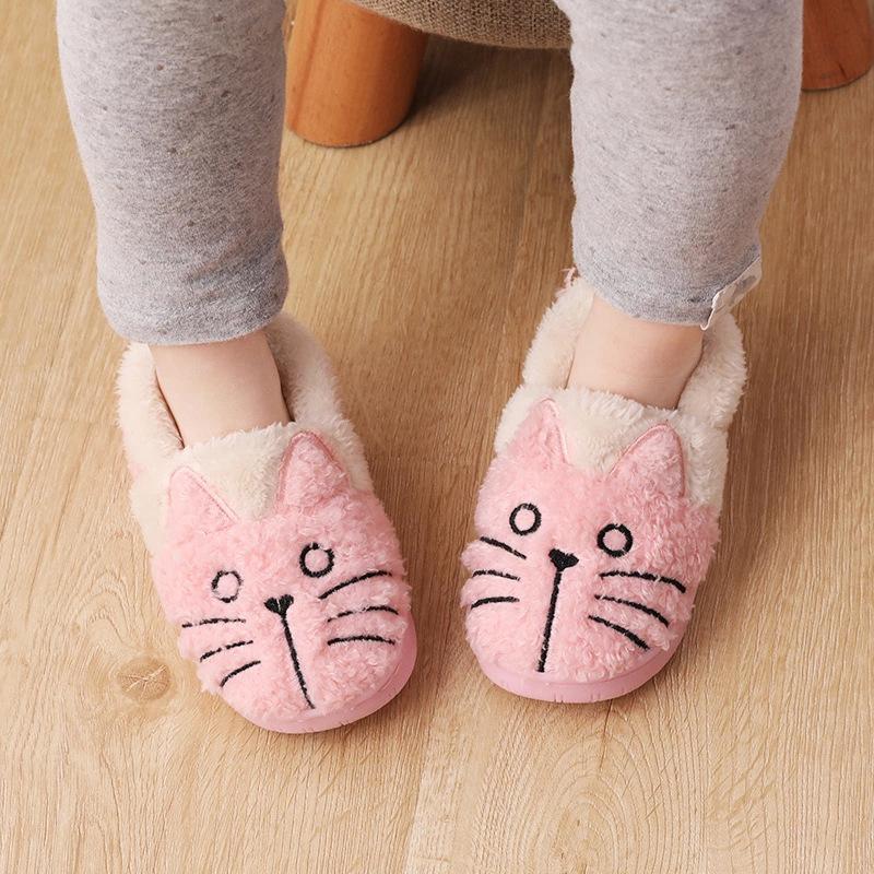 Cute Fluffy Cat Plush Slippers for Kids - Image 7