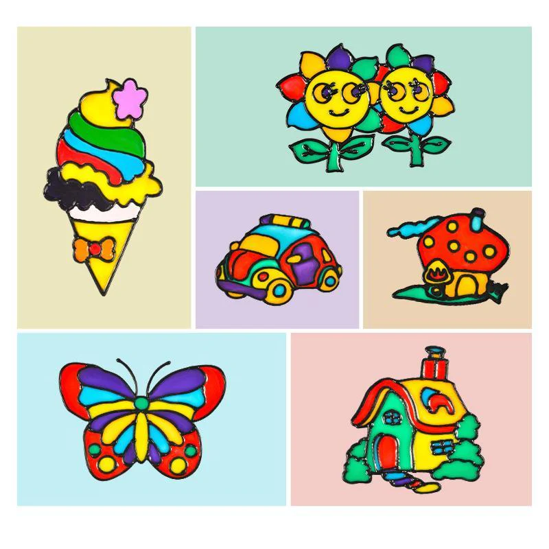 DIY Drawing Toys Cartoon Glue Tempera Painting - Image 8