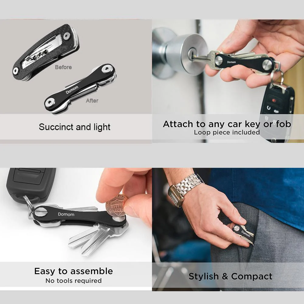 Domom Compact Key Holder and Keychain Organizer,2 Packs - Image 4