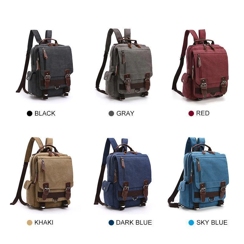 Double Buckle Pocket Zippers Backpack - Image 6