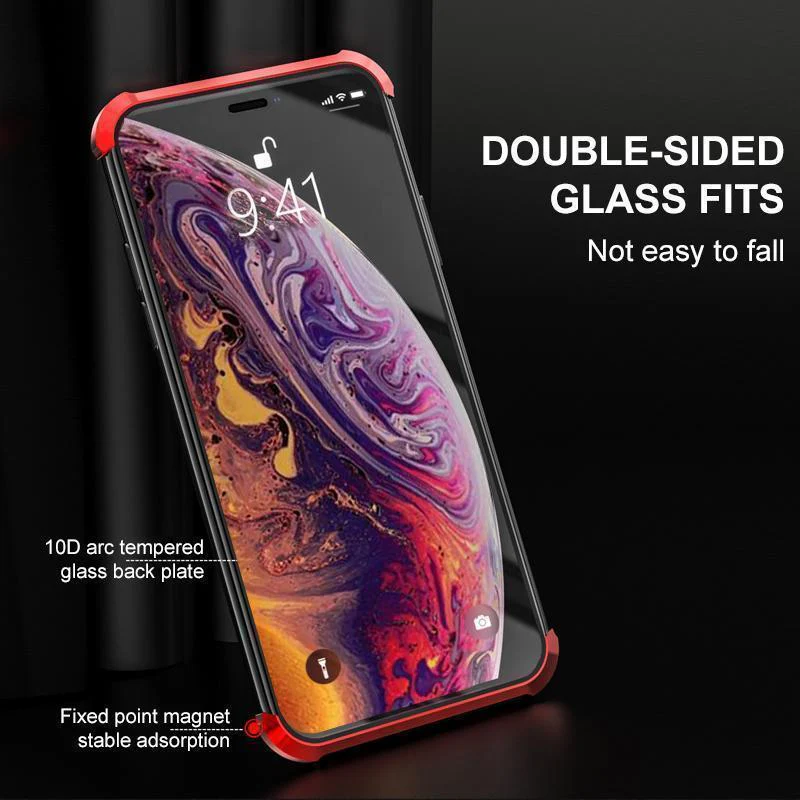 Double-sided Glass Magnetic Phone Cover, Shockproof and Borderless - Image 5
