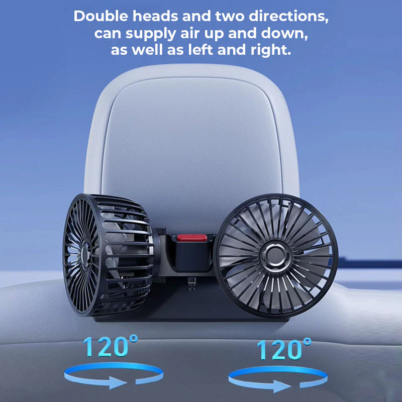 Dual Head Mini Usb Car Fan - Image 3