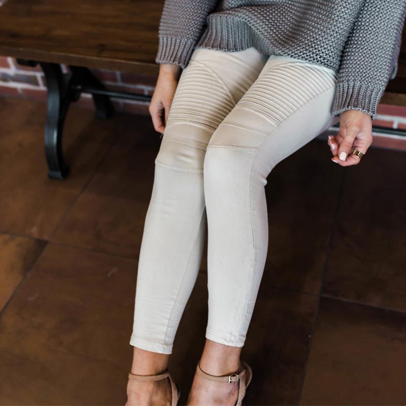 Elastic High Waist Slim Fit Jeans - Image 8