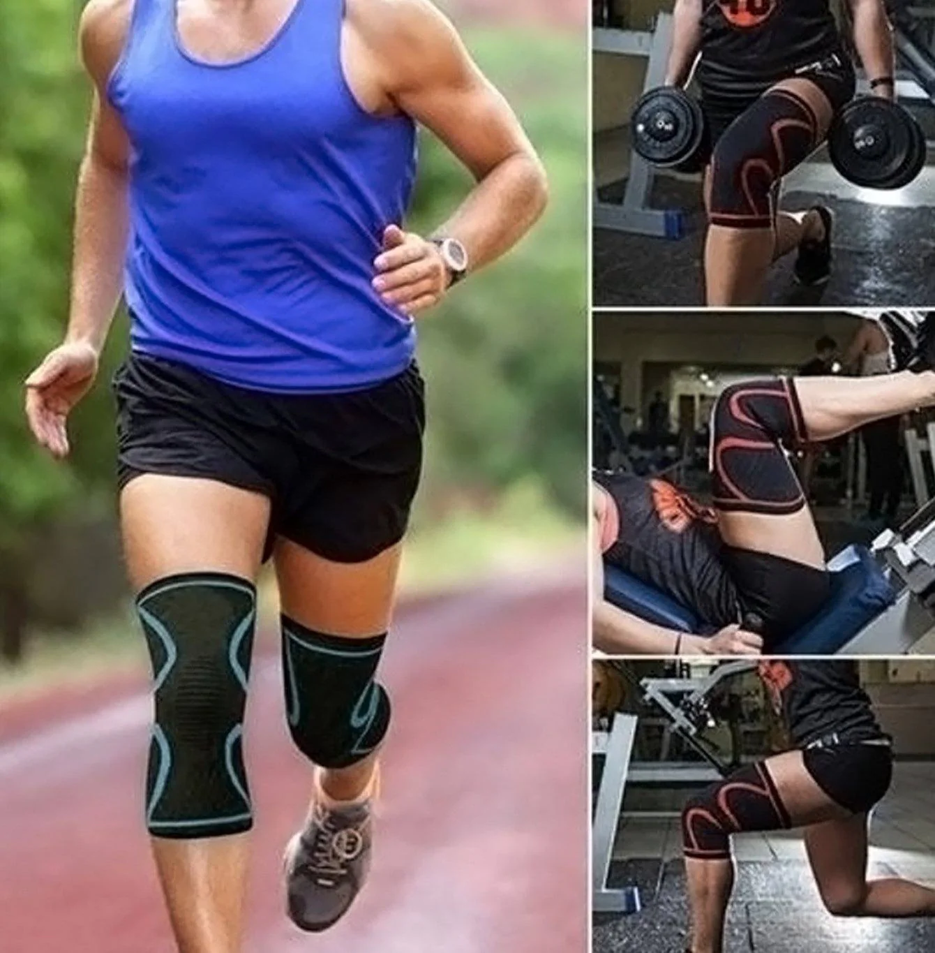 Elastic Knee Brace, Anti Slip Knee Support Compression Sleeves - Image 6