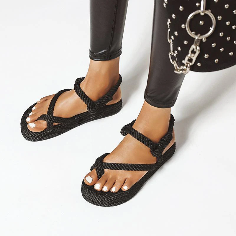 Fashion Knitted Platform Sandals - Image 6