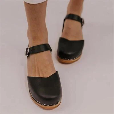 Fashion Retro Round Head With Sandals - Image 5