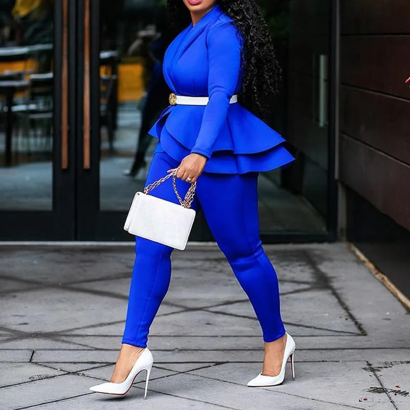 Fashion Ruffle Casual Suits - Image 11