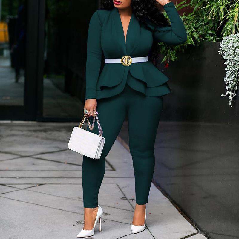 Fashion Ruffle Casual Suits - Image 12
