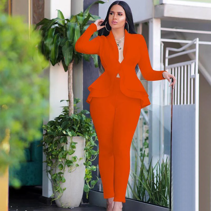Fashion Ruffle Casual Suits - Image 4
