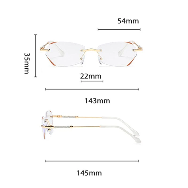 Fashionable Anti-blue Light Rimless Reading Glasses - Image 11