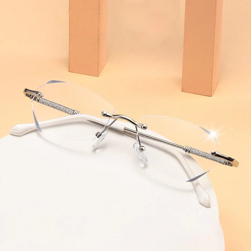 Fashionable Anti-blue Light Rimless Reading Glasses - Image 5