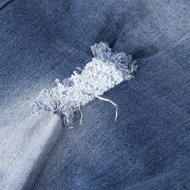 Fashionable denim tripped jeans - Image 3