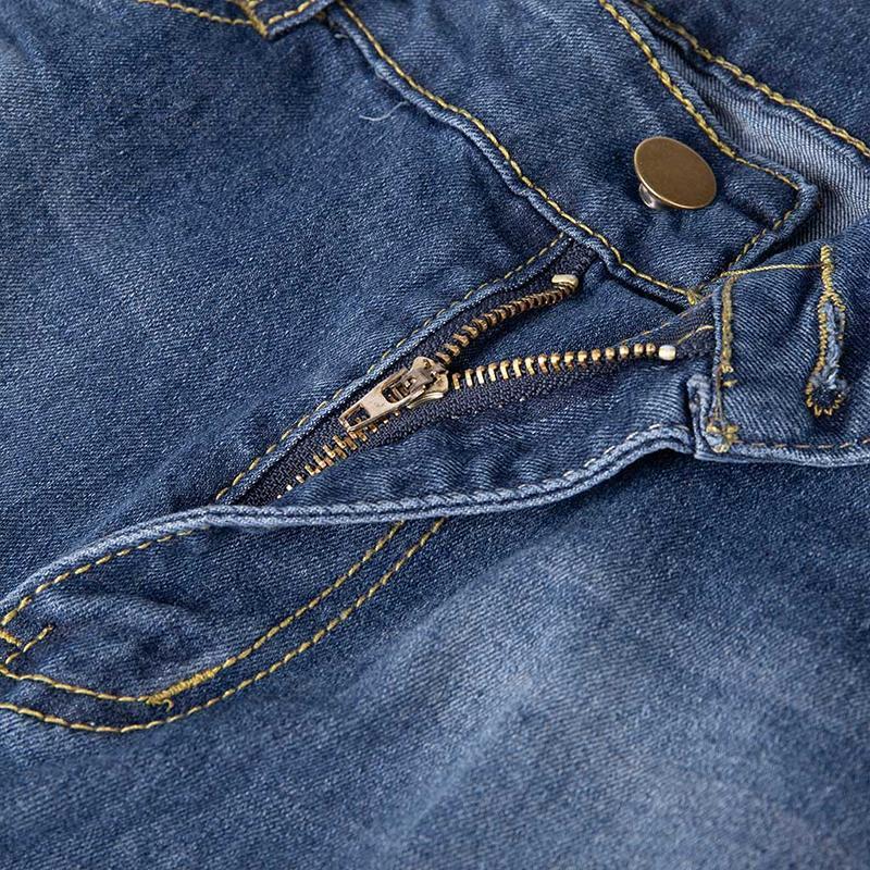 Fashionable denim tripped jeans - Image 5