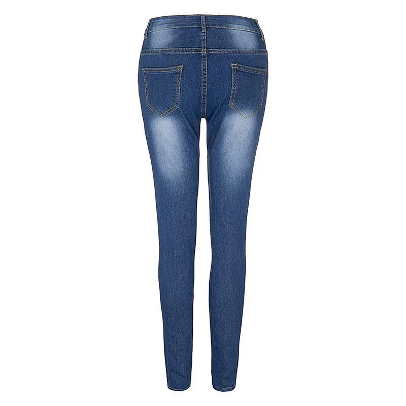 Fashionable denim tripped jeans - Image 7