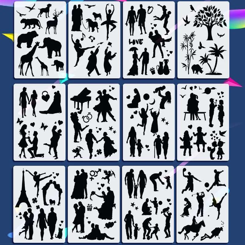 Fast Draw Stencil Art Templates( 12 Sheets/Set ) - Image 2