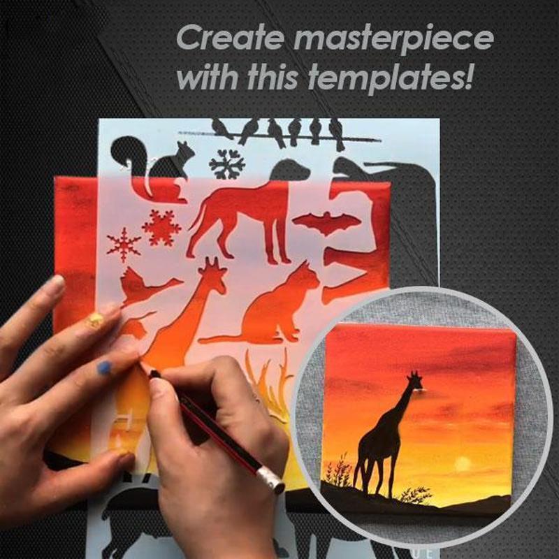 Fast Draw Stencil Art Templates( 12 Sheets/Set ) - Image 3