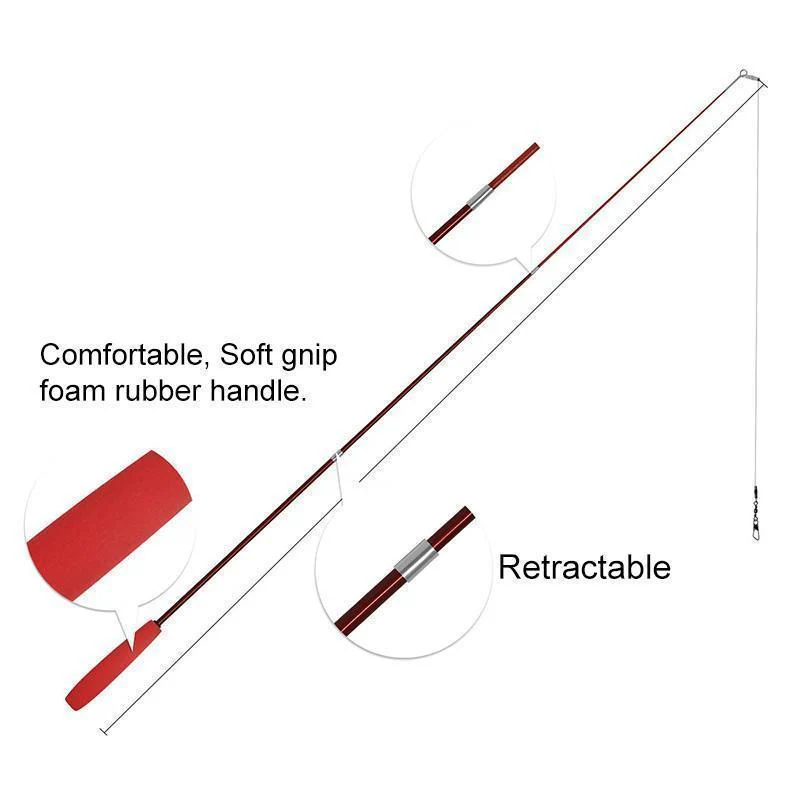 Feather Teaser Cat Toy Retractable Cat Feather Toy Wand - Image 5