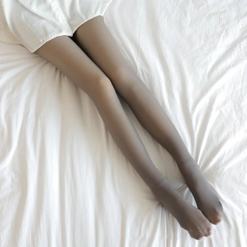 Flawless Legs Fake Translucent Warm Plush Lined Elastic Tights - Image 20