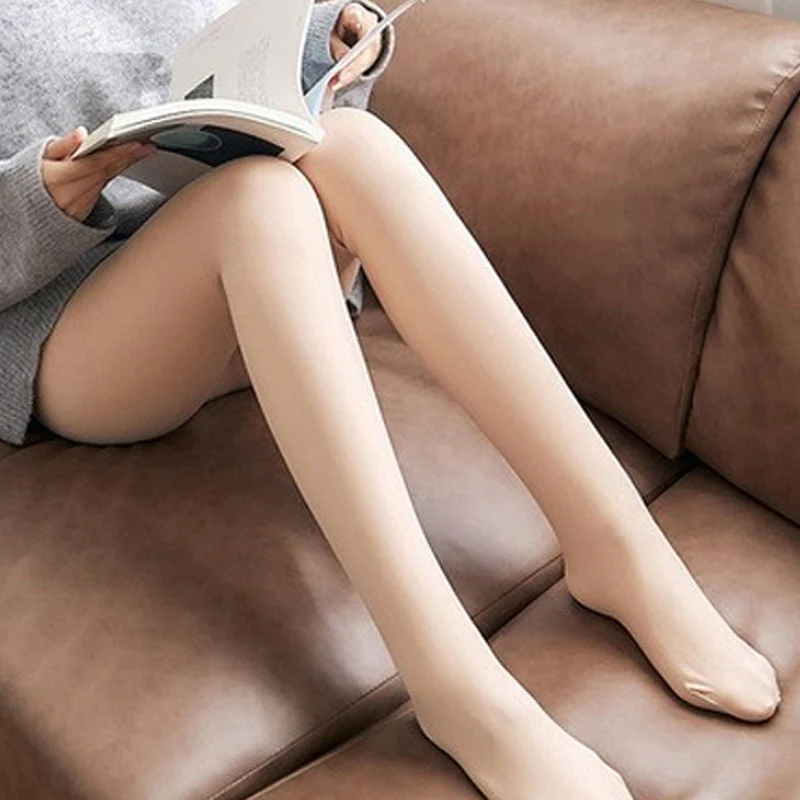 Flawless Legs Fake Translucent Warm Plush Lined Elastic Tights - Image 29
