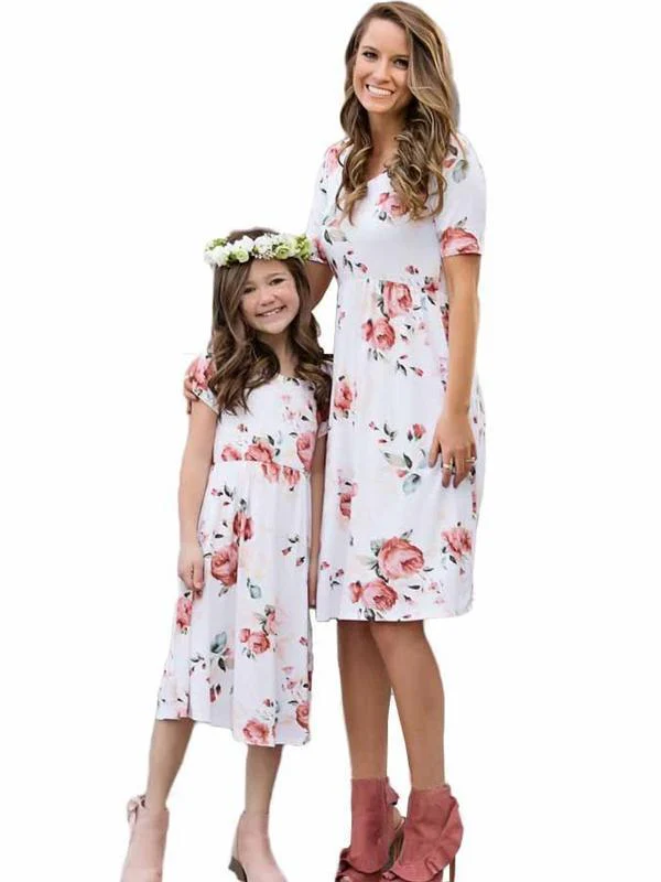 Floral Mommy And Me Matching Dresses - Image 3