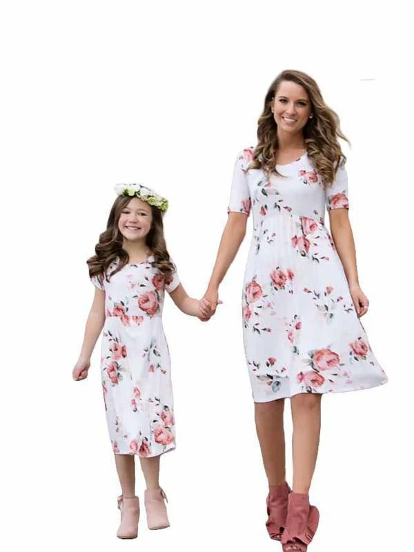 Floral Mommy And Me Matching Dresses - Image 4