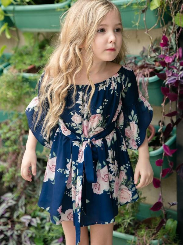 Floral Off Shoulder Mommy And Me Matching Dresses - Image 3