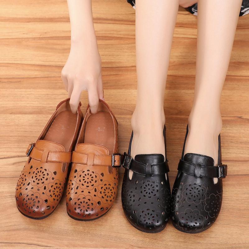 Flower Hollow Flat Shoes - Image 2