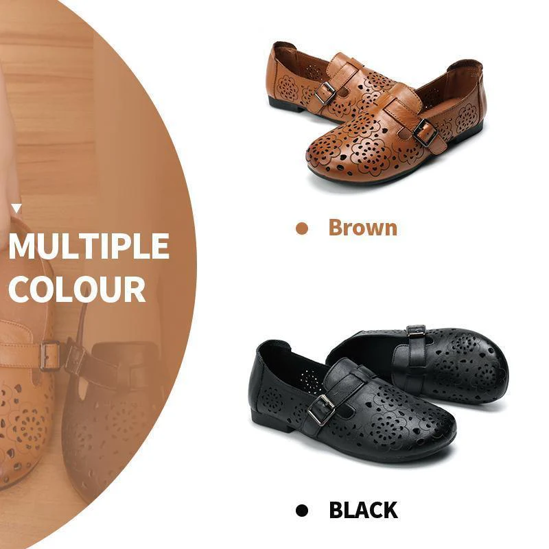 Flower Hollow Flat Shoes - Image 3