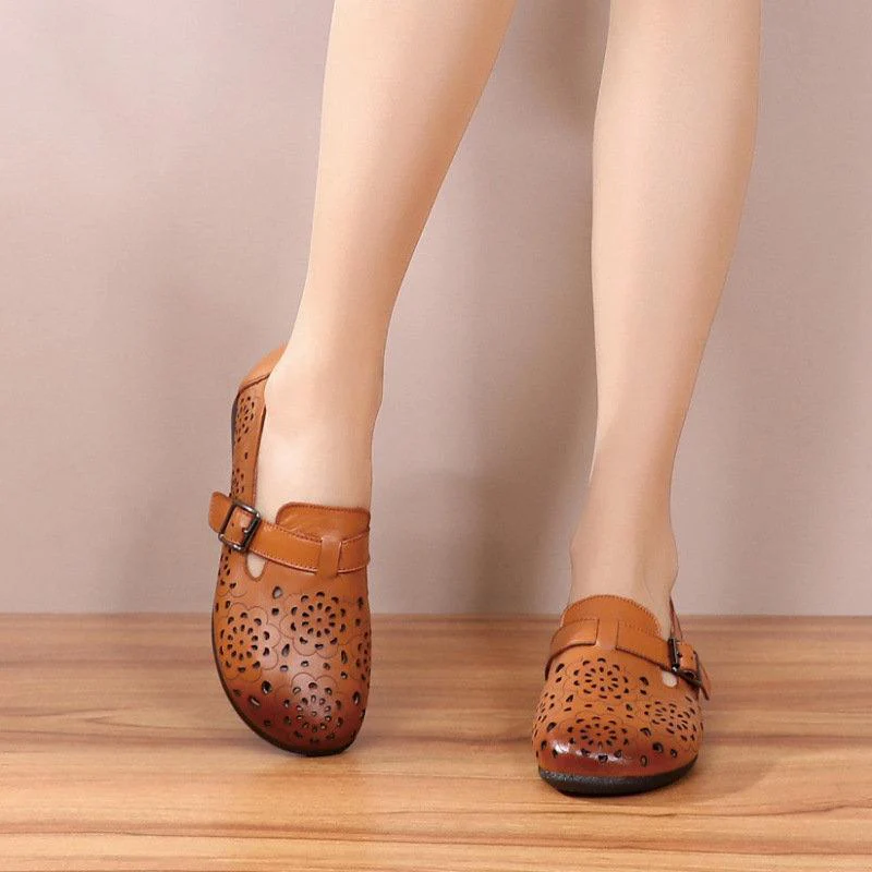 Flower Hollow Flat Shoes - Image 7