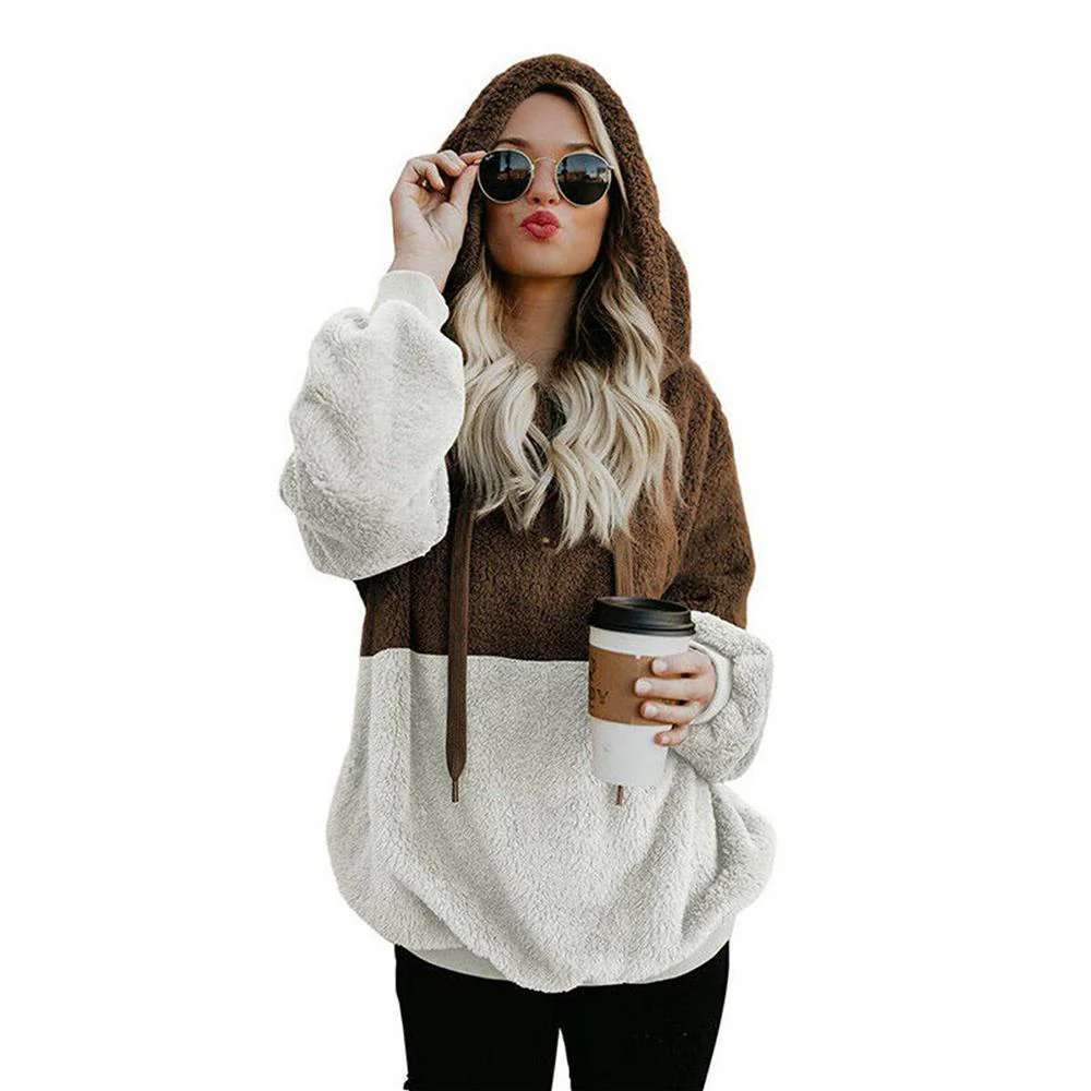 Fluffy hoodie with zipper - Image 2