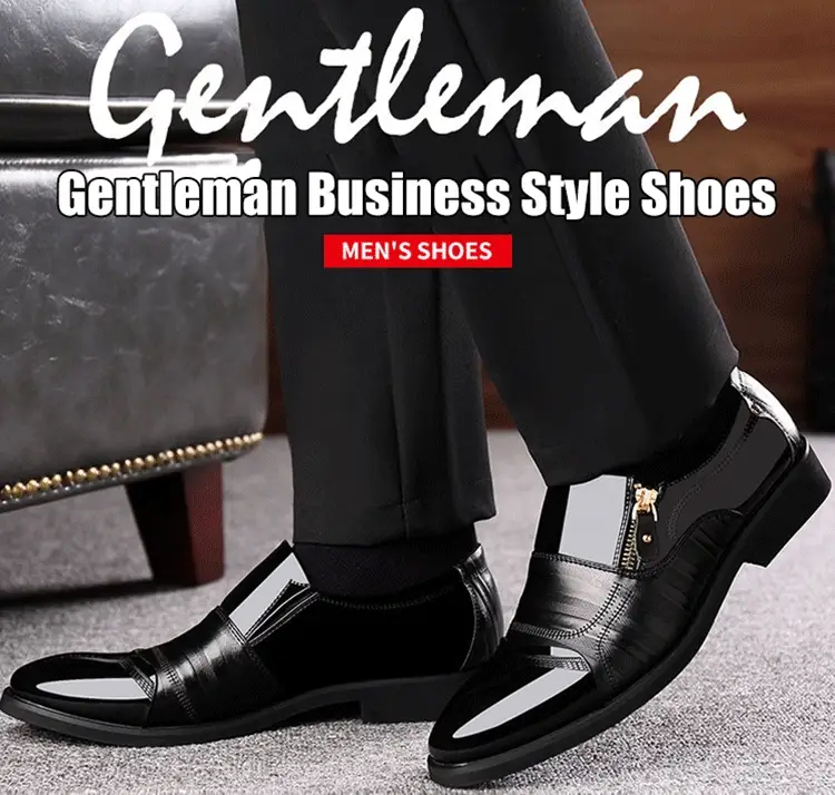Four Seasons Men's Business Leather Shoes - Image 17
