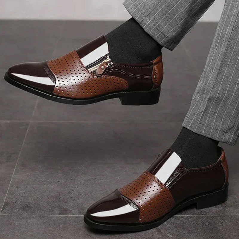 Four Seasons Men's Business Leather Shoes - Image 3