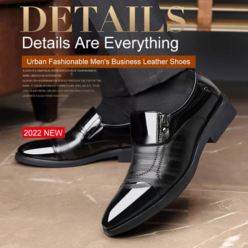 Four Seasons Men's Business Leather Shoes - Image 5