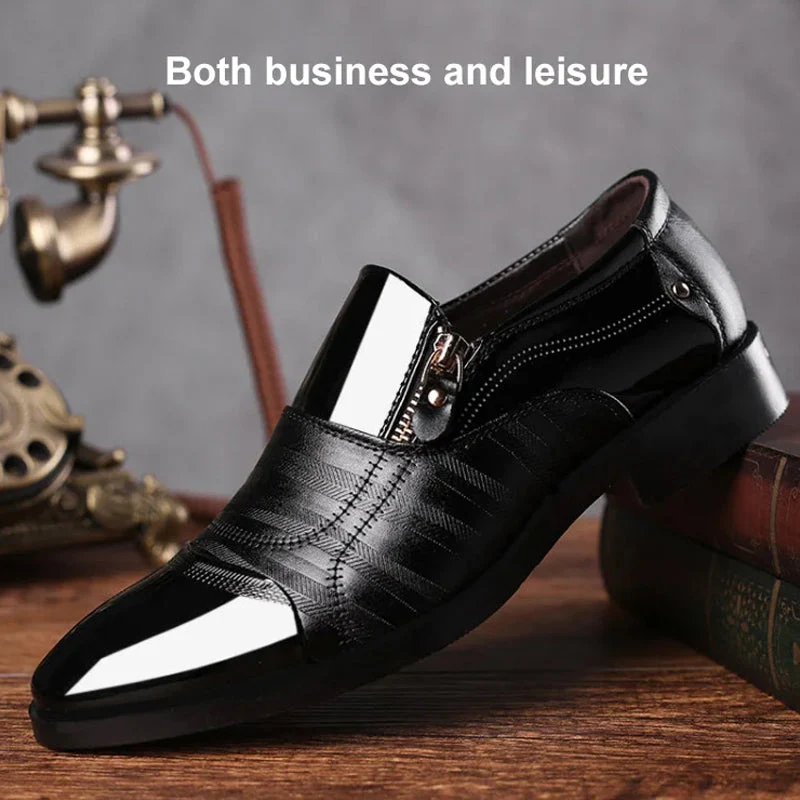 Four Seasons Men's Business Leather Shoes - Image 8