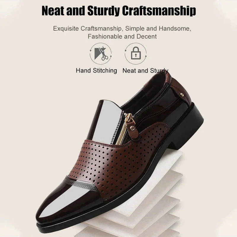 Four Seasons Men's Business Leather Shoes - Image 9