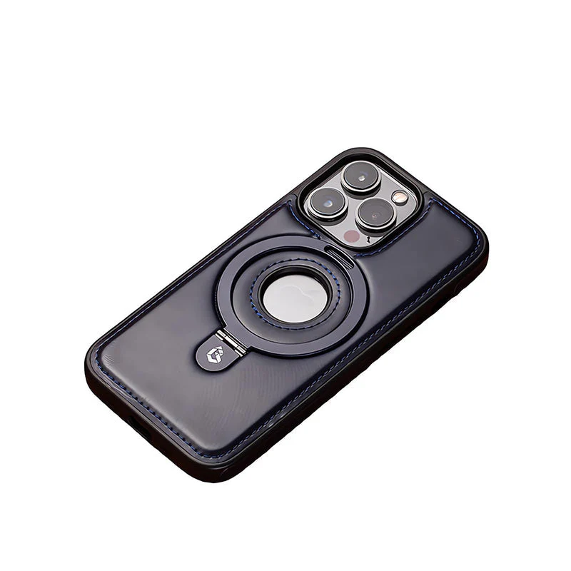 Full-Coverage Shockproof Leather Magnetic Stand iPhone Case - Image 19
