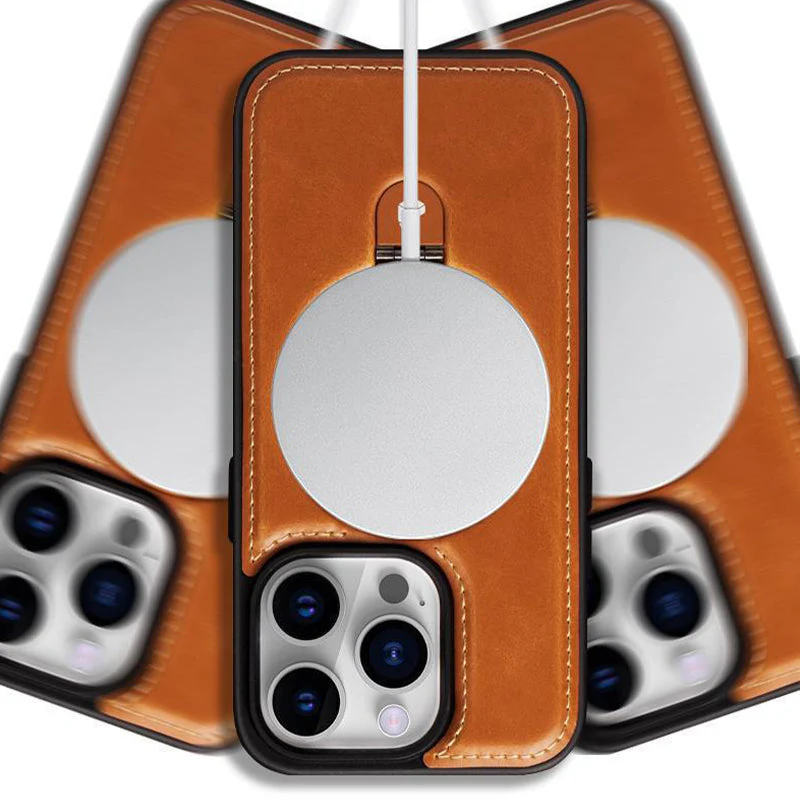 Full-Coverage Shockproof Leather Magnetic Stand iPhone Case - Image 7
