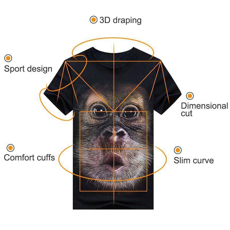 Funny Gorilla 3D T-shirt - Image 4
