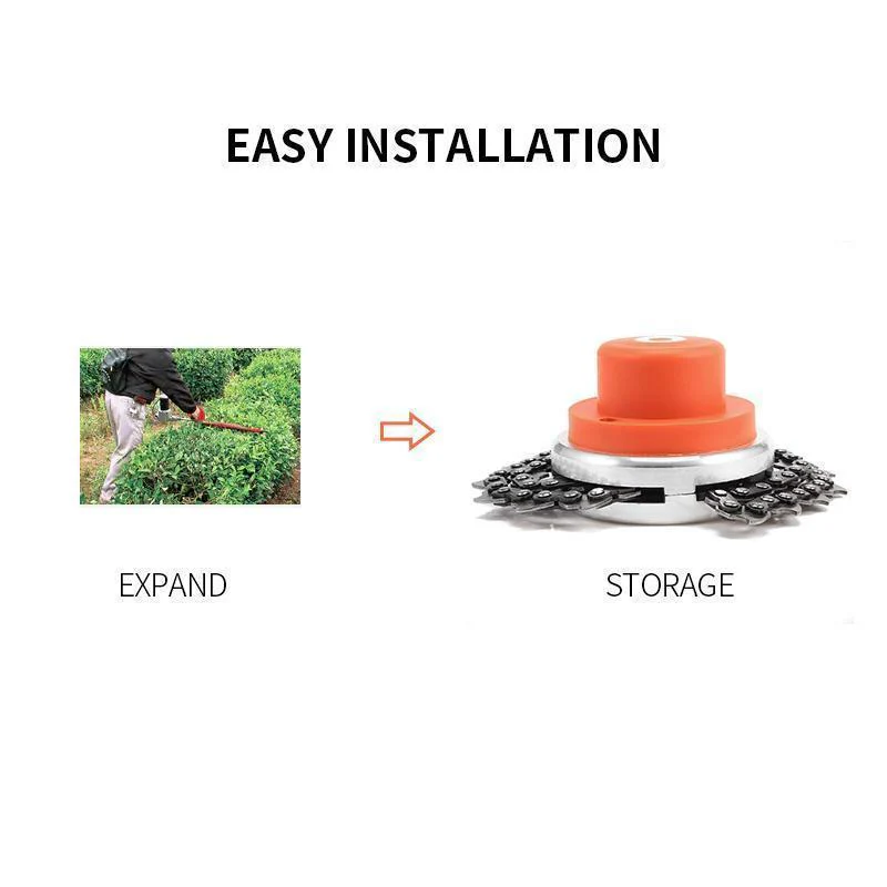Garden Grass Stainless Steel Chain Trimmer Head - Image 7